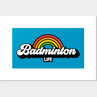 Groovy Rainbow Badminton Life Posters and Art